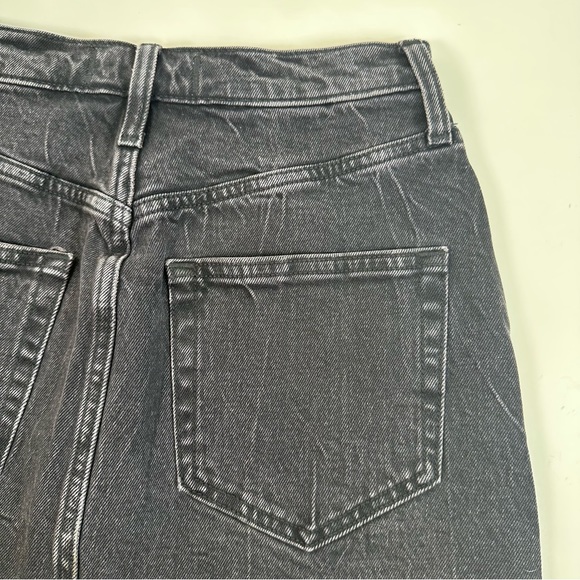 Abercrombie & Fitch Ultra High Rise Distressed Denim Mini Skirt Black Size 2 - Picture 3 of 10